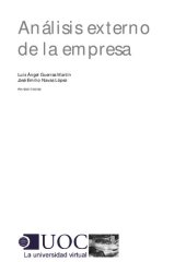 book Análisis externo de la empresa