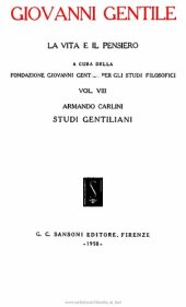 book Giovanni Gentile. La vita e il pensiero. Studi gentiliani