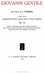 book Giovanni Gentile. La vita e il pensiero. Studi sul pensiero di Giovanni Gentile