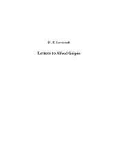 book Letters to Alfred Galpin