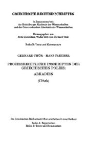 book Prozessrechtliche Inschriften der griechischen Poleis: Arkadien (IPArk)