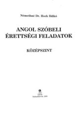 book Angol szóbeli érettségi feladatok: középszint