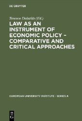 book Law as an Instrument of Economic Policy: Comparative and Critical Approaches