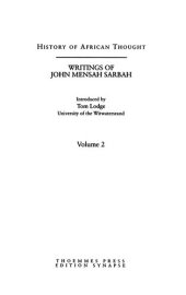 book Writings of John Mensah Sarbah