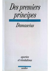 book Des premiers pricipes. Apories et résolutions