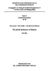 book The Jewish Settlement in Palestine, 634 to 1881