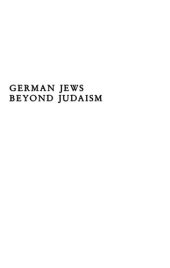 book German Jews Beyond Judaism