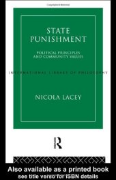 book State Punishment (International Library of Philosophy)