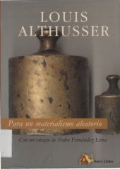 book PARA UN MATERIALISMO ALEATORIO