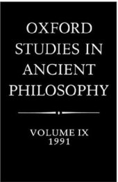 book Oxford Studies in Ancient Philosophy: Volume IX