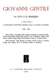 book Giovanni Gentile. La vita e il pensiero. Il problema della religione. Sulla filosofia di Giovanni Gentile