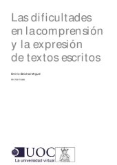 book Las dificultades en la comprensión y la expresión de textos escritos