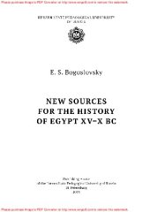 book Новые источники по истории Египта XV–X вв. до н. э.