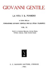 book Giovanni Gentile. La vita e il pensiero