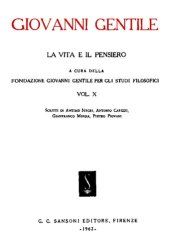 book Giovanni Gentile. La vita e il pensiero