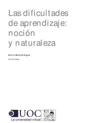 book Las dificultades de aprendizaje noción y naturaleza