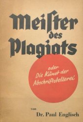 book Meister des Plagiats oder die Kunst der Abschriftstellere