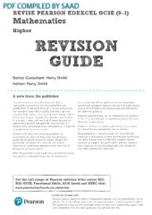 book Pearson Edexcel GCSE (9-1) Mathematics Higher tier Revision Guide + App: Catch-up and Revise: for home learning, 2021 assessments and 2022 exams ... GCSE (9-1) Mathematics Higher Revision Guide)