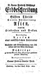 book Asien, nämlich Hindostan und Dekan. Vorläufig Versuch einer ausführlichen Litteratur der Geschichte und Erdbeschreibung von Ost-Indien und von Asien überhaupt