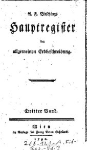 book A. F. Büschings Hauptregister der allgemeinen Erdbeschreibung