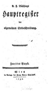 book A. F. Büschings Hauptregister der allgemeinen Erdbeschreibung