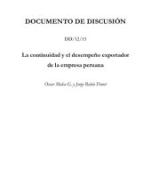 book La continuidad y el desempeño exportador de la empresa peruana