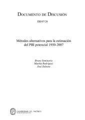 book Métodos alternativos para la estimación del PBI potencial 1950-2007