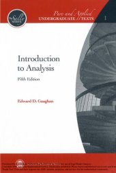 book Introduction to Analysis (Pure and Applied Undergraduate Texts)