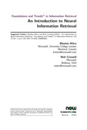 book An introduction to neural information retrieval