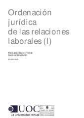 book Ordenación jurídica de las relaciones laborales (I)