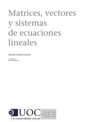 book Matrices, vectores y sistemas de ecuaciones lineales