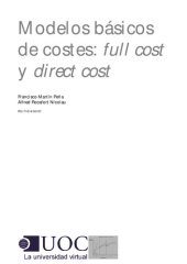 book Modelos básicos de costes: full cost y direct cost