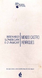 book Bernard Lonergan e o Insight