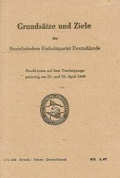 book Grundsätze und Ziele der Sozialistischen Einheitspartei Deutschlands