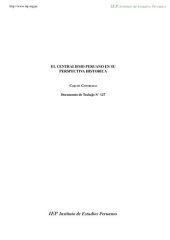 book El centralismo peruano en su perspectiva histórica