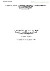 book El mundo es racista y ajeno: orgullo y prejuicio en la sociedad limeña contemporánea