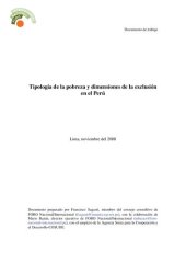 book Tipología de la pobreza y dimensiones de la exclusión en el Perú