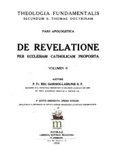 book De Revelatione per  Ecclesiam Catholicam Proposita volumen II