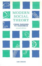 book Modern Social Theory. From Parsons to Habermas