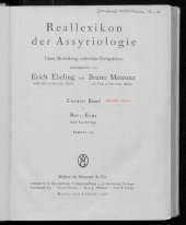 book Reallexikon der Assyriologie [RlA]