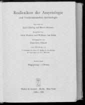 book Reallexikon der Assyriologie und Vorderasiatischen Archäologie [RlA]