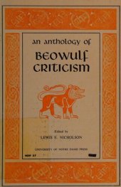 book An Anthology of "Beowulf" Criticism