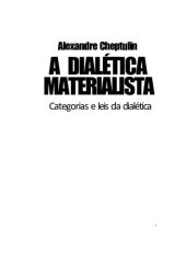 book A dialética materialista: categorias e leis da dialética