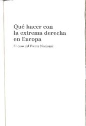 book ¿Qué hacer con la extrema derecha en Europa?: El caso del Frente Nacional (Contextos) (Spanish Edition)