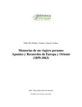 book Memorias de un viajero peruano. Apuntes y Recuerdos de Europa y Oriente (1859-1863)