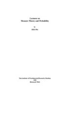 book Lectures on Measure Theory and Probability