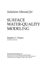 book Solutions manual for surface water-quality modeling