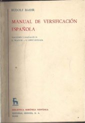 book Manual de versificacón española