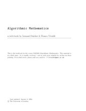 book Algorithmic Mathematics