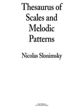 book Thesaurus of scales and melodic patterns